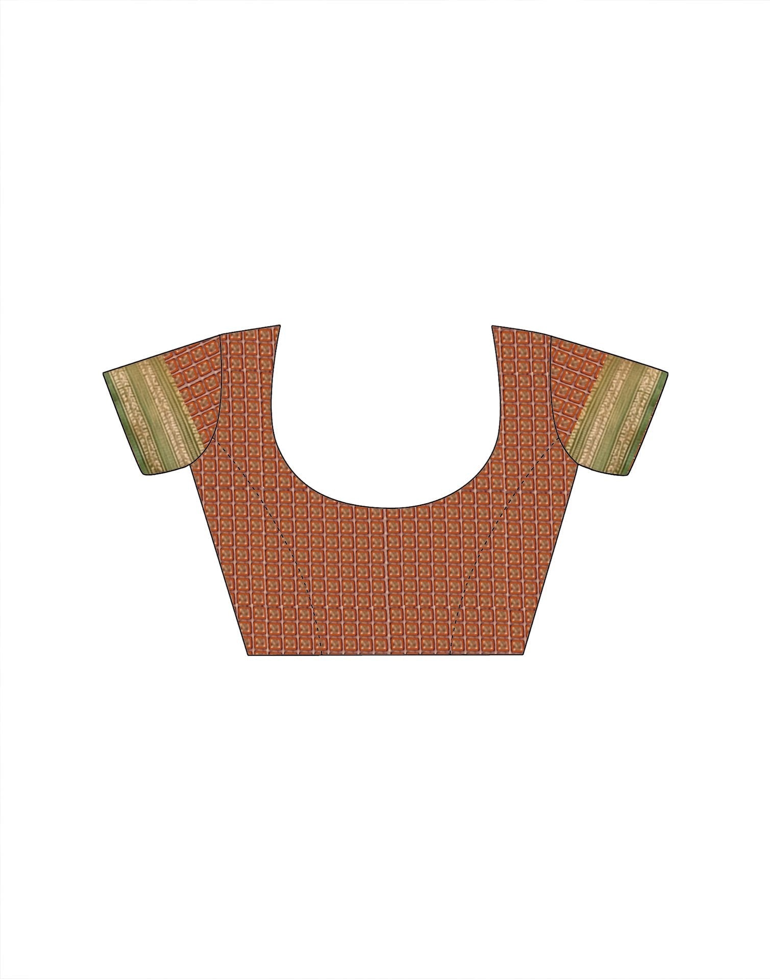 Orange Silk Woven Kanjivaram Saree
