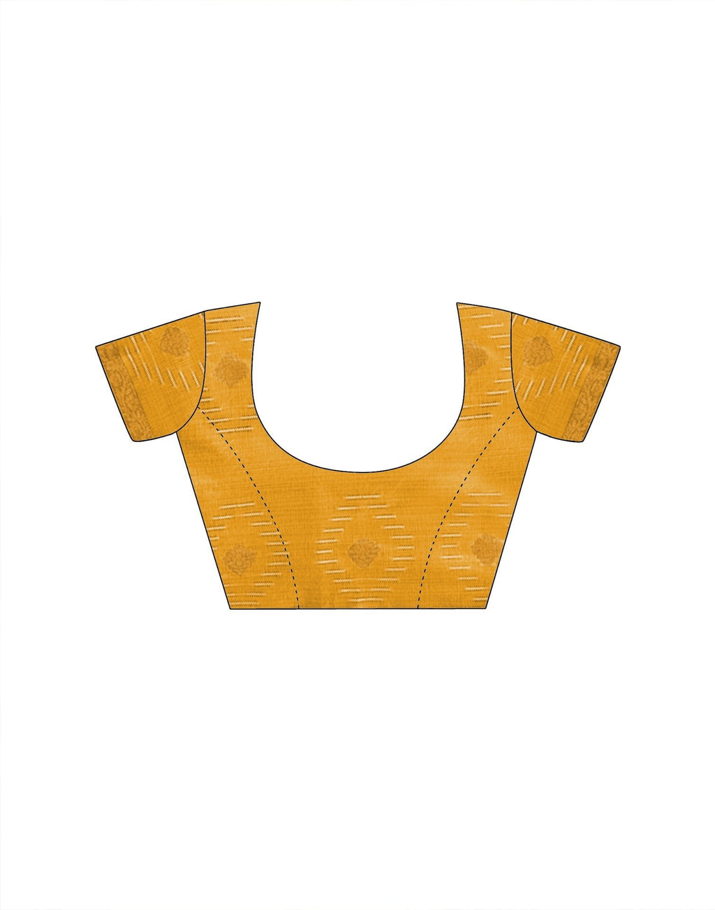 Yellow Cotton Chanderi Woven Saree