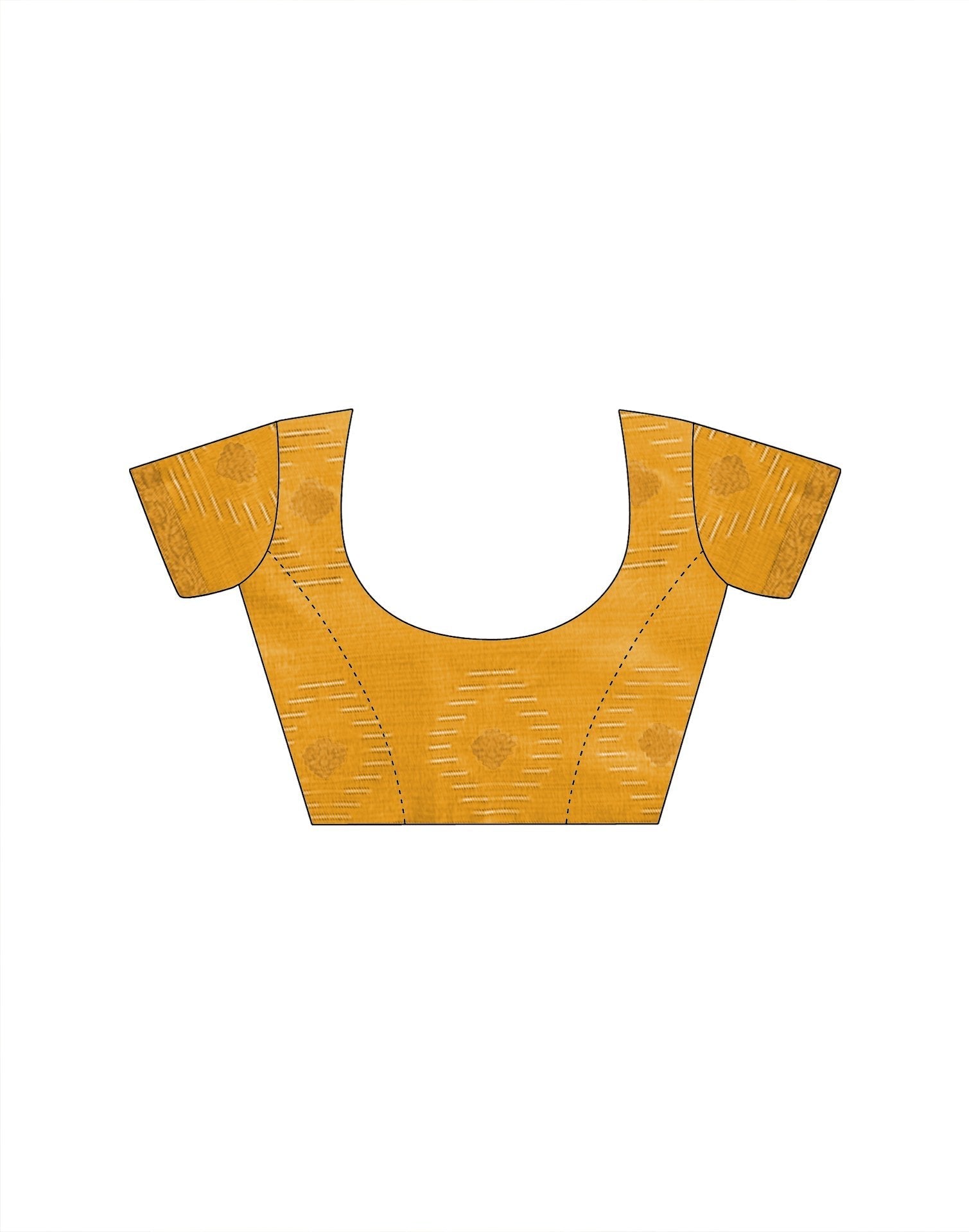 Yellow Cotton Chanderi Woven Saree
