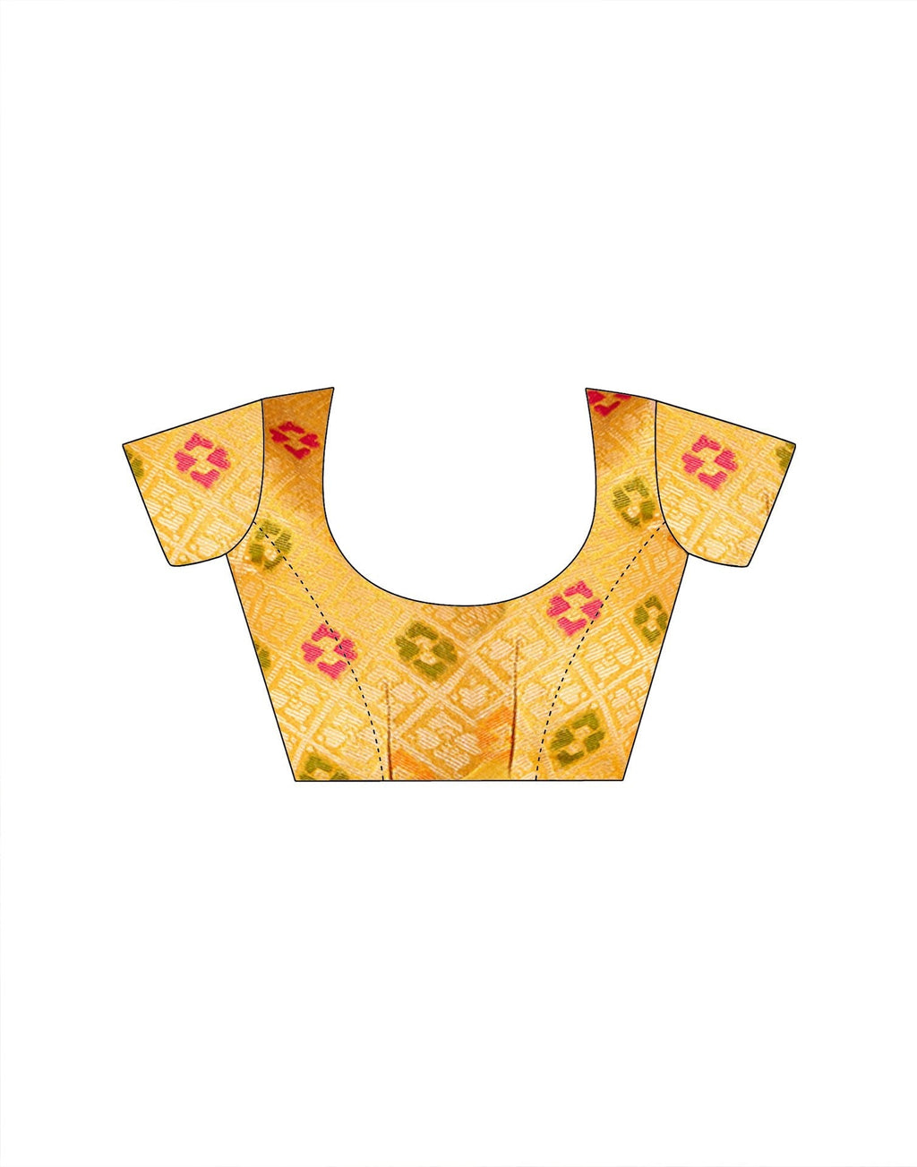 Yellow Tissue Silk Woven Floral Saree