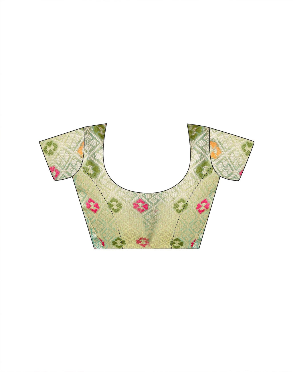 Pista Green Tissue Silk Woven Floral Saree