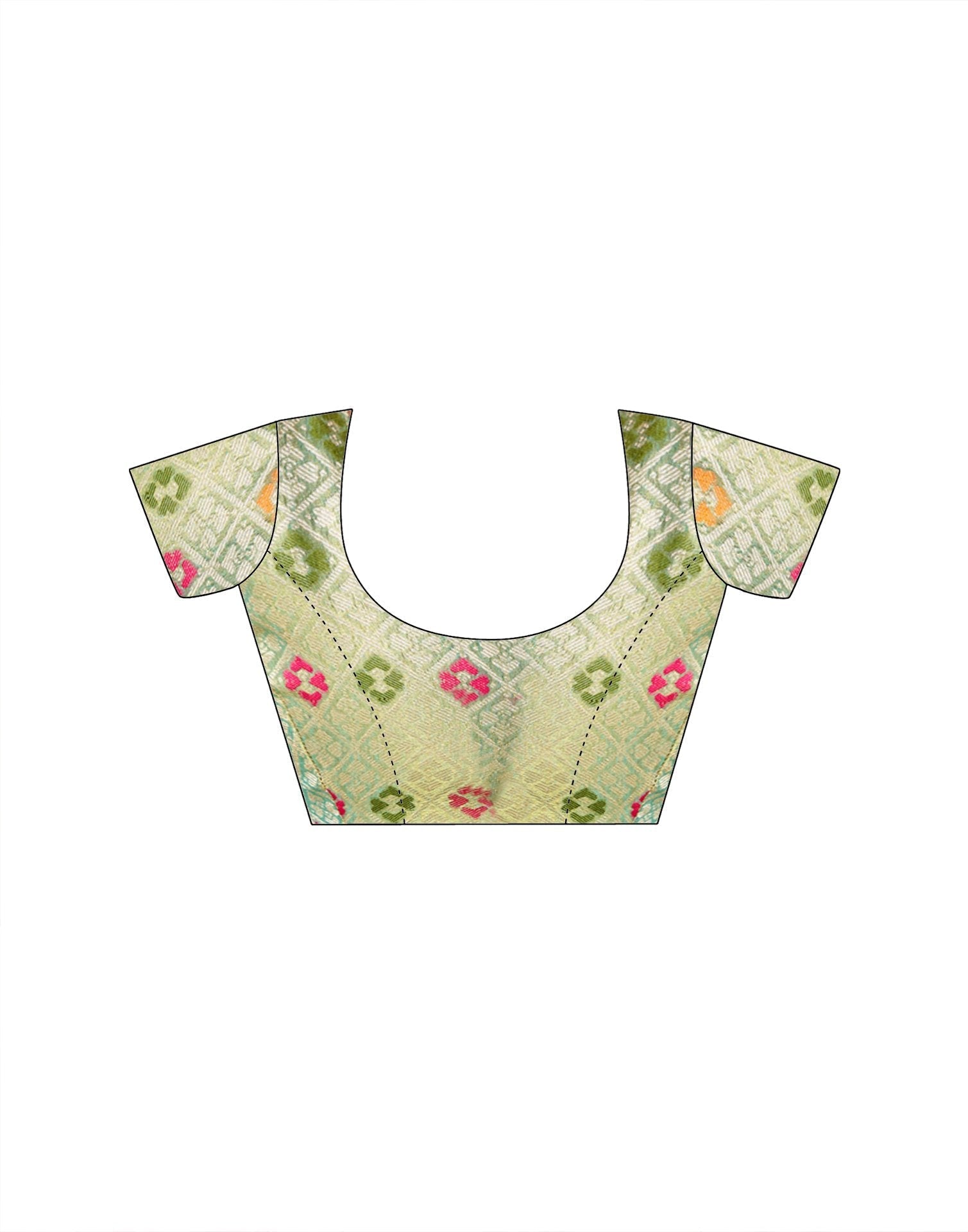Pista Green Tissue Silk Woven Floral Saree